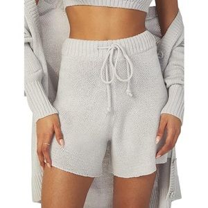NWT- WeWoreWhat x Revolve Pull On Sweater Short in Grey  Cozy Stretch